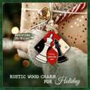 Chess Christmas Ornament 2025 - King & Queen Merry Xmas Ornaments, 2 Layer Wood for Chess Lover, Coach, Player, Club, Friend - Tree Hanging Decoration for Kids, Adults