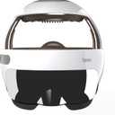 Breo iDream5s Electric Head Massager, 3-in-1 Head &Eye & Neck Massage Helmet with Heat, APP Control, Cordless Design for Relieve Migraine & Stress, Adjustable Size, Removable Goggles, White-Unisex