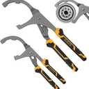 ELEAD Adjustable Oil Filter Wrench Set - 9" & 12" Oil Filter Pliers Oil Filter Removal Tools for Cars, Trucks, Motorcycles - Durable Carbon Steel, Ergonomic Grip, Easy Access Design