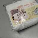 Shreem Linen Ruffled Bed Skirt with Split Corners, Gathered Style, 100% Microfiber-12 Drop, Dust Ruffle Bed Skirts Full, Ivory