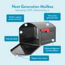 Architectural Mailboxes 950020P-10 Centennial Post Mount Mailbox, Extra Large, Pewter