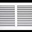 HVAC Premium 12'' x 6'' [Duct Opening] Flat Stamped Steel Return Air Grille - Sidewall and Ceiling - HVAC Vent Duct Cover - White [Outer Dimensions: 13.75''w X 7.75''h]