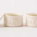 Mud Pie Salt & Pepper Cellar, Off-White, 6" X 3.5" dia