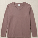 Women’s Cotton Long Sleeve V-Neck T-Shirts – Soft Casual Lounge Tee Tops L