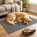 Dog Door Mat for Dirty Paws,Paw Print Indoor Entrance Rugs,32x48,Light Grey | Absorbent Washable Nonslip Welcome Dirt Trapper, Low Profile Floor Mats for Front Back Door and Entryways