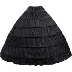 Hoop Skirt for Women Ball Gown Petticoat Skirt Slip Crinoline Underskirt (Large, Black)