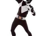 Morphsuits Black Power Ranger Costume Adult Men, Power Ranger Costume Adult, Funny Costumes for Adults (Large)