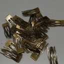 Chinco 24 Pcs Double Grip Hair Clips Metal Snap Clips Women Barrettes for Hair Making, Salon Supplies(Ancient Bronze,2.8 Inch)