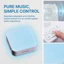 MP3 Player: Portable, Screen-Free, with Wired Headphones & Speaker Play. with 4GB Memory Card (Stores 500+ Songs), HD Resin Panel, Ideal Student Gift. (ice Blue)