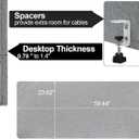 Desk Privacy Panel Table Privacy Panel Acoustic Partition Noise Visual Isolate Table Divider with Clamp (24" x 60")