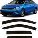 2019-2024 Tape-on Rain Guards for Kia Forte Side Window Deflector Visors EX FE GT LINE LXS Durable Tinted Vent Shade 2020 2021 2022 2023