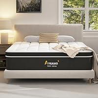 Ayeawo Firm Queen Mattress, 14 Inch Hybrid Mattress Queen Size Bed with Gel Memory Foam and Pocket Springs, Pressure Relief & Motion Isolation, 365-Night Trial, Comfy Bed in a Box, CertiPUR-US