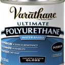 Varathane Water-Based Crystal-Clear Ultimate Polyurethane | Interior Wood Protection | Fast Dry Time | Easy Clean Up | Gloss | Half Pint (0.25 Quart (Pack of 1)