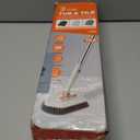 Long Handled Scrub Brush for Shower3-in-1 Cleaning Brushes with 3 Different Function Cleaning Heads Brush for Shower Cleaning Bathroom Kitchen Walls Tub Tile (Orange)