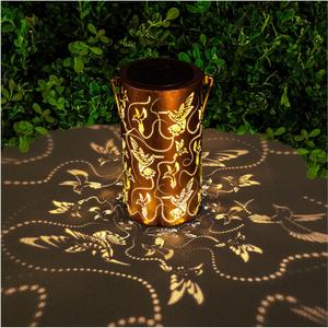 Solar Lanterns Outdoor Hanging Hummingbird Decor Lantern,Waterproof Hollow Out Metal Decorative Garden Light,Graceful Decoration for Patio,Yard,Landscape,Walkway,Festival