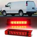 Third 3rd Brake Light LED for 2003-2017 Chevy Express, High Mount Rear Brake Lights Assembly for 03-17 GMC Savana, Waterproof Center Cab Lamp Stop Light, Red Lens
