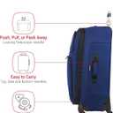 SWISSGEAR Sion Softside Expandable Spinner Luggage Durable Lightweight Travel Suitcase, Blue, Checked-Large 29-Inch