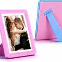5x7 Picture Frame,2 Pack, Fits 5x7 Photo or 4x6 with Mat, Acrylic Front & Durable ABS Frame, Shatterproof UV-Resistant Tabletop Display, Vertical/Horizontal Home Dcor Frame, Double Colors