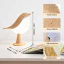 IFTHFOUR Bird Cordless Table Lamp, Small Cordless Bedside Lamp with 3 Color Temperature, Touch Sensor & Rechargeable Battery - Night Light for Kids, Bedroom, Bedside (Light+Dark)