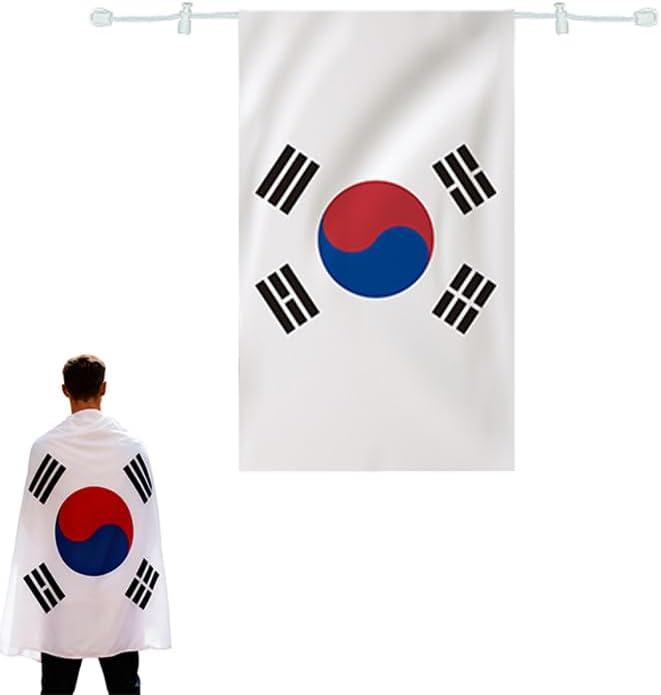 Flag Cape, Wearable Flag Costume, Be Suitable for World Cup Celebration Party Decor Outfit for Men and Women