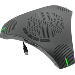 Conference Microphone USB Speakerphone for Business, 360 Omnidirectional Microphone, Intelligent DSP Noise Reduction for Video Meeting (mic + Speaker + hub)