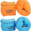 2-4 Pack Arm Floaties for Kids and Adults - Pool Floats Arm Bands Inflatable Swim Rings PVC Arm Floater for Toddlers Kids 3-5-6-12 Years (2 Blue+2 Orange)