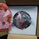 Outdoor Pendant Light Fixture, Farmhouse Exterior Globe Anti-Rust Hanging Lights with Adjustable Chain, Bronze Ceiling Outdoor Lantern Light with Seeded Glass for Front Door, Entry, Porch, and Gazebo