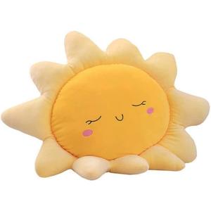 JOSON Sun Shaped Pillow Cute Sun seat Cushion Chair Cushion, Soft Plush Toy Pillow, Used for Home Decoration Children's and Girls' Birthday Gifts (17.8 inch Yellow)