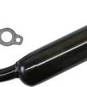 sthus 40mm Black Muffler Stock Exhaust Pipe for 49cc 50cc 60cc 66cc 80cc Motorized Bicycle 2-Stroke