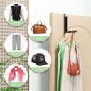 2 Pack Over The Door Hanger, Folding Over The Door Drying Rack for Laundry,Foldable Over The Door Clothes Hanger,Small Clothes Drying Rack for Dorm Portable Black