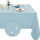 Obstal Dusty Blue Rectangle Table Cloth - Heavy Duty Water Resistance Polyester Tablecloth, Decorative Fabric Table Cover for Outdoor and Indoor Use, 60x102 Inch