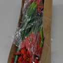 20 Bundles Artificial Flowers Outdoor UV Resistant Fake Flowers No Fade Faux Plastic Plants Garden Porch Window Box Decorating (Deep Red)
