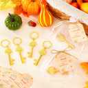 24 Sets Happy Friendsgiving Gifts Thanksgiving Gold Turkey Keychain Fall Bottle Opener Beer Beverage Can Friendsgiving Party Favor for Guest Autumn Party Souvenir