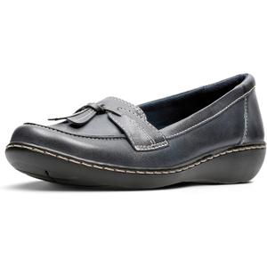 Clarks Women's Ashland Bubble Slip On Loafers,  8.5 Wide, Navy