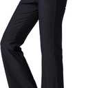 Women's Bootcut Yoga Pants with Pockets High Waist Bootleg Yoga Workout Pants for Women (Black)