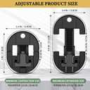 Eiito Hat Stretcher for Fitted Hats, Cowboy Hats Stretcher Fitted Hat 7 to 8 1/2, Adjustable CapSlide Rail Stretcher Fits All Caps Black