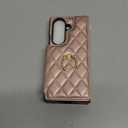 for Samsung Galaxy Z Fold 5 Wallet Case with Ring and Credit Card Holder, Cash Slot, Premium Diamond Leather Magnetic Clasp Kickstand Heavy Duty Protective Cover.(RoseGold)