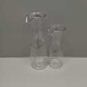 KooK Glass Carafe, Mimosa Bar Supplies, Carafe Pitchers with Lid, Set of 3, Glass Water Pitcher, Drink Dispensers for Parties, Tea, and Juice, Plastic Lids, Dishwasher Safe, 20oz and 40oz