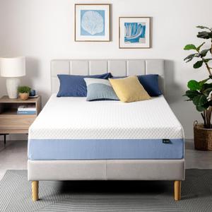 Zinus 12 Inch Queen Cooling Essential Memory Foam Mattress [NewVersion], Fiberglass Free, Medium Feel, Breathable Cooling Layers, Certified Safe Materials (White)