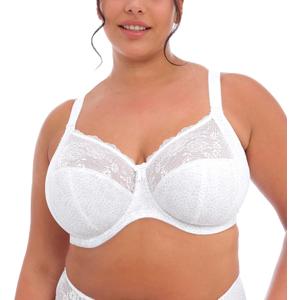 Elomi Women's Morgan Stretch Lace Banded Underwire Bra (42H, White)