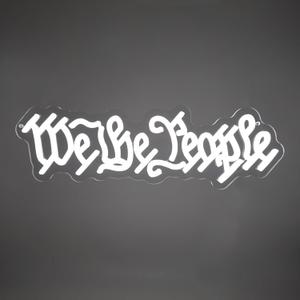 We The People Classroom Neon Sign USB Powerd for Patriotic Wall decor, Veteran Day Led Neon Lights Up Sign for Independence Day National Day July 4th Memorial Day Christmas New Year Party Decoration