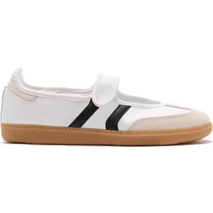 Tigeridea White Sneakers for Women Business Casual Tennis Shoes Cute Flat Mary Jane Shoes Women's Fashion Retro Sneakers Size 6