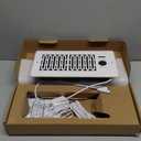 Register Booster Fan Fits 4 x 10 Register Holes, Smart Control Heating Cooling AC Vent Fan, 10-Speed Quiet Register Vent Booster Fans with Thermostat Control & Remote Control (White)