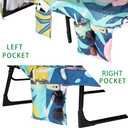 Beach Lounge Chair Towel Cover,Soft Microfiber Chaise Lounge Towel Cover Patio Pool Chairs Cover with Side Pockets,80" x 26" Chair Cover for Beach/Pool Sunbathing (Palm Leaves)