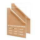 KINLINK 8x12 Plexiglass Sheets 1/8 inch Thick, 3mm Clear Cast Acrylic Sheet, Plastic Board for DIY Project, Craft, Window Glass, Table Top, Picture Frame, Acrylic Sign and Wedding Invitation 2 Pack