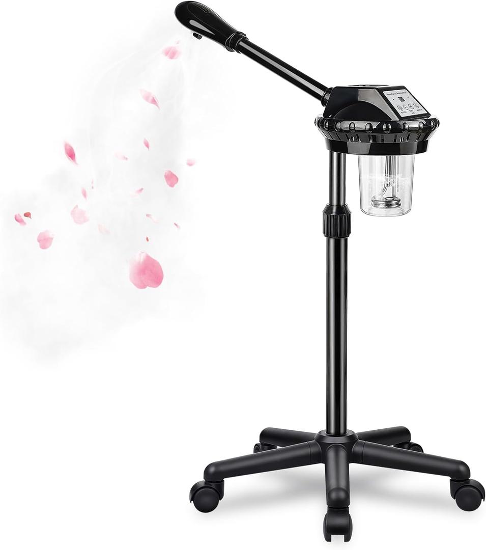 Professional Facial Steamer,vaporizador Facial Adjustable Height and Angle,More Steam, Hot Mist Facial Humidifier Atomizer for Spa Beauty, Home Use (Extra Large)