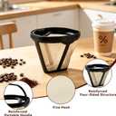 2 Pack Reusable Coffee Filter Compatible with Ninja Coffee Maker，Permanent Filter Replacement for Ninja CE251 CE451 CFN601
