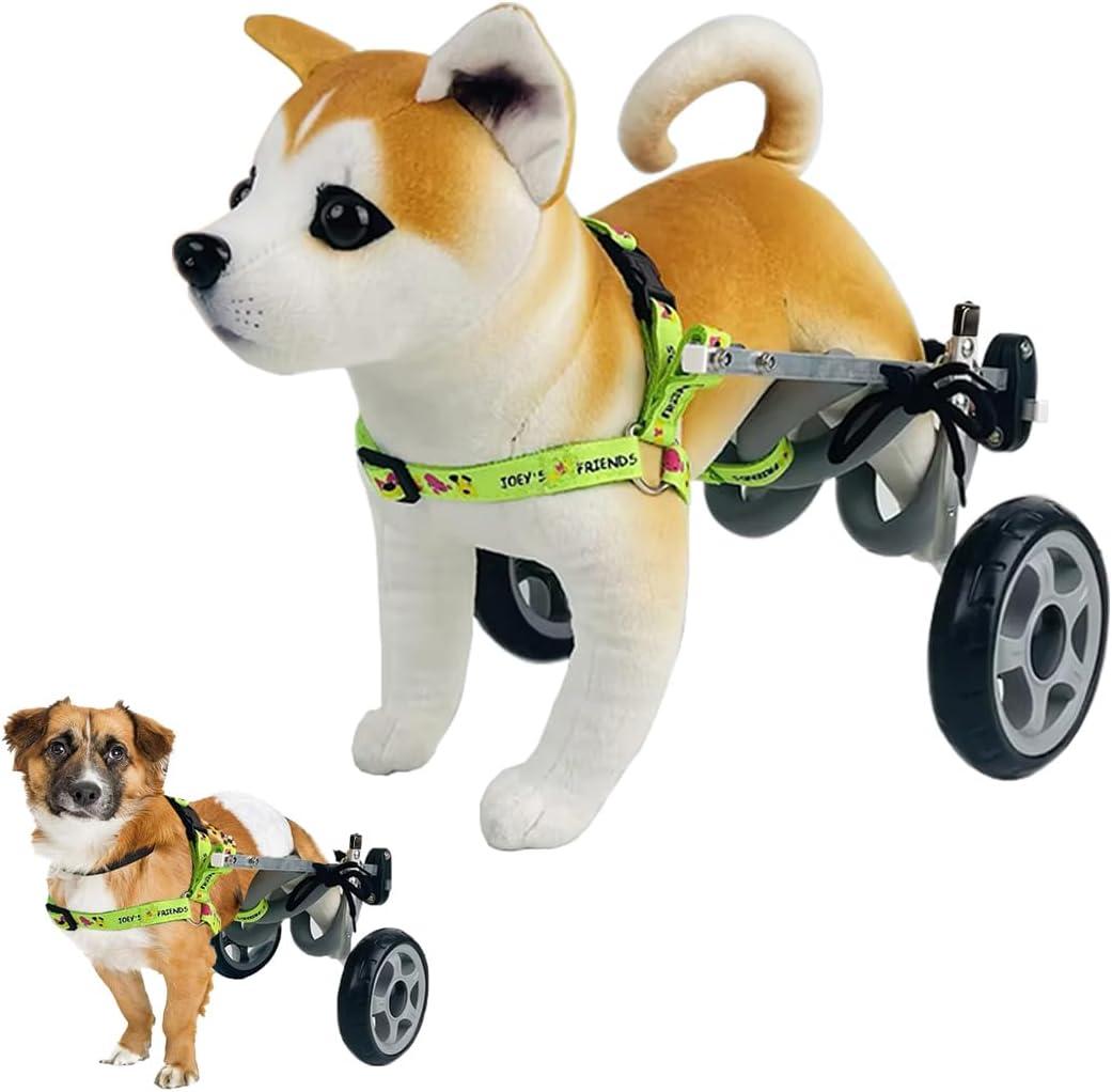 Dog Wheelchair, 2 Wheel Pet Wheelchair, Adjustable Dog Wheelchair for Back Legs Disability, Paralysis, Injury, Hind Limb Weakness Pet (Small)