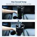 Quick-Install Car Cup Holder Expander, Space-Saving Cup Holder for Car with Offset Design, Non-Slip Large Water Bottle Holder Expander, Compatible with Owala, Stanley, Yeti Cups (24oz to 64oz)