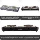 IMUSA USA GAU-80306 Electric Double Burner 1750-Watts , Black